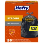 Hefty Strong Large Trash Bags, 30 Gallon, 56 Count. Fixed Price $19.69.