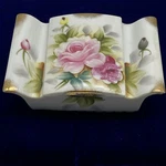 Lipper Mann Cigarette / Trinket Box Hand Painted Floral Design. Fixed Price $12.00.