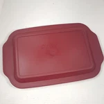 233-PC Burgundy Plastic Baking Dish Lid Cover Pyrexware Dark Maroon. Fixed Price $22.00.