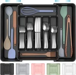 Expandable Kitchen Drawer Organizer Silverware Tray Adjustable Cutlery Bpa-free. Fixed Price $10.99.