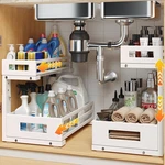 L-shaped Metal Under Sink Organizer, 2-TIER Double Pull-out Cabinet Organizer.... Fixed Price $52.54.