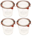 Weck Einmachgl Ser 742-19 6 Fl. Oz Formgl Aus 1/2 Liter, Transparent. Fixed Price $57.11.