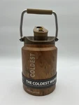 Coldest Sports Water Bottle Half Gallon Leak Proof, Vacuum Insulated Wood Grain. Fixed Price $115.00.