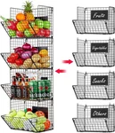 X-cosrack 4-TIER Metal Wire Basket Wall Mount Extra Large Storage Organizer. Fixed Price $82.52.