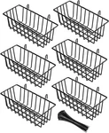 6 Pack Black Wire Baskets, Wall Grid Panel Hanging Basket,. Fixed Price $36.74.