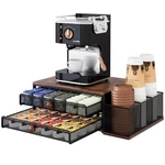 Coffee Bar Organizer, 60 Capacity K Cup For Countertop, 2 Tier Slid.... Fixed Price $52.14.