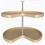 Rev-a-shelf 28" Banded Maple Wood Kidney 2-SHELF Lazy Susan LD-4BW-472-28-1. Fixed Price $97.50.