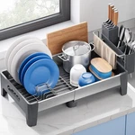 Urackify Expandable Dish Drying Rack, Stainless Steel With Gray. Fixed Price $80.80.