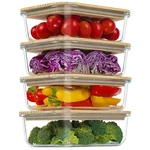 Urban Green Glass Containers With Bamboo Lids, Meal Prep Storage Conta.... Fixed Price $52.99.