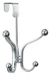 Interdisgn 53370 Metal 4-HOOK Over-the-door Rack, Quad Hanging Coats Hats. Fixed Price $8.89.
