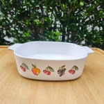 Corning Ware 2 - Liter Casserole Fruit Basket Pattern Vintage Dish. Fixed Price $24.99.