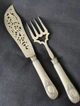 Antique French Food Service Utensils Set. Fixed Price $255.00.