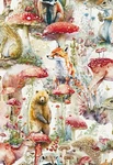 Adhesive Shelf Liner,mushrooms And Animals Contact Paper For Cabinets,vinyl F.... Fixed Price $19.36.