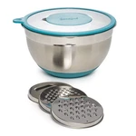 Goodful Stainless Steel Mixing Bowl With Non-slip Bottom, Lid And 3 Interchan.... Fixed Price $55.78.