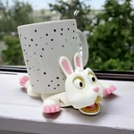 Bunny Coaster 3D Printed Adorable Cup Holder With Moving Head & Feet Fun Dr. Fixed Price $29.99.