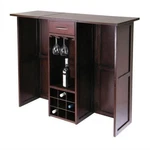 Winsome Newport Expandable Counter Wine Solid Wood Home Bar Antique Walnut. Fixed Price $298.21.