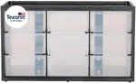 Plastic Storage Organizer Bin System, 9 Compartment, Modular, Home Office ( Cmst. Fixed Price $31.34.