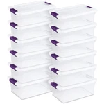 Sterilite 15 Qt. Plastic Stackable Storage Container With Lid, Clear (12 Pack). Fixed Price $68.69.