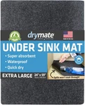 Drymate Premium Xl Under Sink Mat, Waterproof Cabinet 24"W 59"L, Charcoal. Fixed Price $30.88.