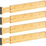 Ducoo 4 Pcs Drawer Divider, 17"-22" Adjustable Bamboo 17-22 In, Natural. Fixed Price $28.88.