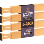 4 Pack Bamboo Drawer Dividers - 2.6 High, Adjustable 16 To 22 In... Fast Ship. Fixed Price $35.99.