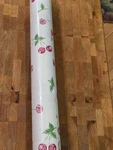 Vtg Red Cherry Fest Adhesive Liner Vinyl 18" X 24' Kittrich Magic Cover. Fixed Price $24.97.