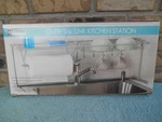 Home Basics Over The Sink Kitchen Station 36.5"L 9"D X11.75"H Easy To Assemble. Fixed Price $19.95.