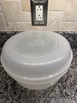 Tupperware Vintage Qt Sheer Bowl 1834-9 With Domed & Flat Lids (1865 1832-8). Fixed Price $20.00.