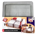 Copco Adjustable Kitchen Organizer, Flatware Storage Divider, Mesh Wire, Silver. Fixed Price $24.90.