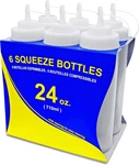 26238 Squeeze Bottles, Plastic, Wide Mouth, 24 Oz, Clear, Pack Of. Fixed Price $37.09.