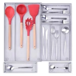 Wugeshop Expandable Silverware Drawer Organizer, Metal Mesh Large Kitchen Fla.... Fixed Price $46.29.