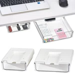 2 Pack Under Desk Hanging Drawer Slide Pull Out, Attachable Clear Acrylic Sto.... Fixed Price $32.80.