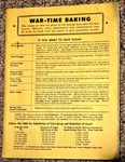 War-time Baking From Betty Crocker / Gold Medal Flour General Mills Kitchens. Fixed Price $24.99.