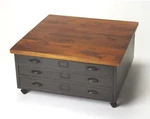 Butler Specialtygalvin Industrial Chic Coffee Table With Unique Drawers. Fixed Price $800.00.