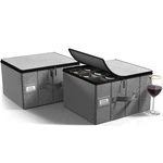 Sorbus Stemware Storage Cases - Hard Shell, Dividers, Handle Holds 12 Glasses. Fixed Price $60.52.