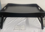 Birdrock Home Wood Bed Tray With Folding Legs Black New Open Box. Fixed Price $47.99.