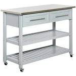 Homcom Kitchen Island Rolling Utility Trolley Cart With 2 Drawers Stainless. Fixed Price $230.99.