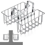 Hotop 2 Pieces Sponge Holder Kitchen Sink Caddy Metal Organizer Silver. Fixed Price $22.99.