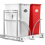 Dual Under Sink Trash Can Heavy Duty Pull Out Cabinet, Fits 2.... Fixed Price $77.11.