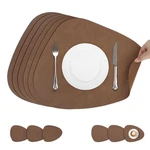 Comfoyar Faux Leather Placemats With Coasters Set Of 6, 13X16.5 Inch Non-slip.... Fixed Price $29.02.