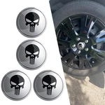 Ijuicy Car Wheel Center Hub Cap Cover, Metal Scratch-proof 4 Pcs Silver #skull. Fixed Price $10.95.