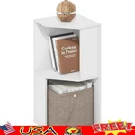 Space Saving Corner Shelf Durable Two Tier Open Storage Organizer Home Office Us. Fixed Price $121.10.