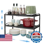 2 Pack 11 Width Expandable Kitchen Cabinet Organizer Shelves, Metal Cou. Fixed Price $51.13.