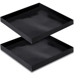 2 Pcs 11''X11''X1'' Ptfe Solid Oven Basket Cooking Trays Non Stick Kitchen Black. Fixed Price $47.15.