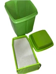 Tupperware Pick-a-deli Pickle Olive Keeper Container 3PC Bright Green Lg 1560-2. Fixed Price $15.88.