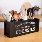 Holder For Kitchen Counter Large Round Utensils With Wooden Ba.... Fixed Price $29.98.