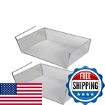Ybm Home Under Shelf Basket 2-PACK Mesh Stainless Steel Storage Cabinet. Fixed Price $67.97.