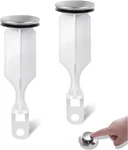 (2-PACK) Bathroom Sink Pop-up Stoppers With Brushed 1.38W X 4.5H, Sliver. Fixed Price $13.03.