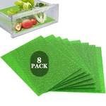 Maxtbee 8 Pcs Refrigerator Drawer Liners For Fruit And 15X12 In, Green. Fixed Price $24.64.