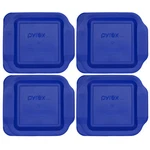 Pyrex 222-PC Square 8" Qt Storage Lid Cover Blue 4PK For Glass Dish New. Fixed Price $31.99.
